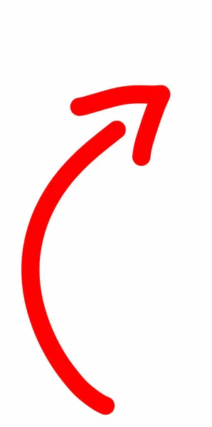 Forma Freccia Colore Rosso — Foto Stock