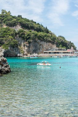 Sea Coast Landscape Holiday Travel Background Journey Summer Concept Corfu Island Greece