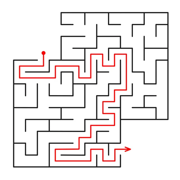 Illustration Vectorielle Puzzle Labyrinthe Enfants Illustration Noir Blanc Livre Colorier — Image vectorielle