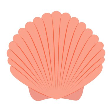 Vektör çizimi. Kabuk simgesi logosu ögesi. Beyaz arkaplandaki izole nesne