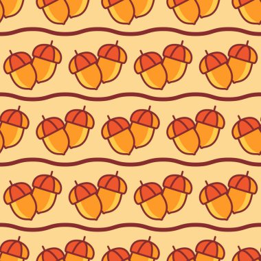 Meşe palamudu ile sorunsuz vektör desen