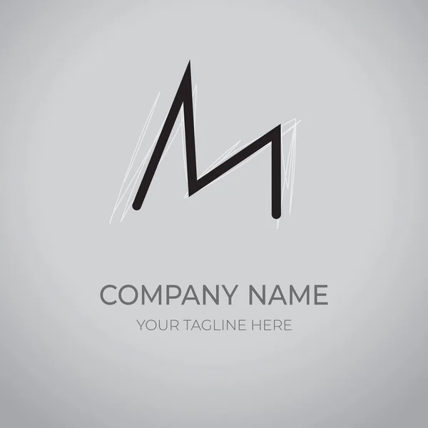 Abstract curve letter M. Logo vector design. Template for organization, business, or company. Isolated on background.