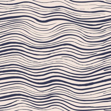 Farklı genişlikte dalgalı çizgiler. Optik illüzyonlu Gometrik kusursuz desen, paralel çizgili soyut operasyon sanatı minimum vektör arkaplanı.