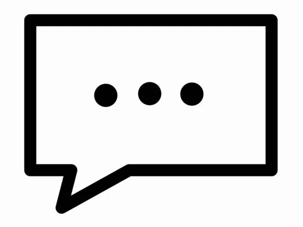 Chatting Message Speech Bubble Three Dots Icon — Stock Photo, Image