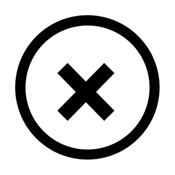 Zavřít Ikonu Kruhu Černé Tlačítko Zavřít — Stock fotografie