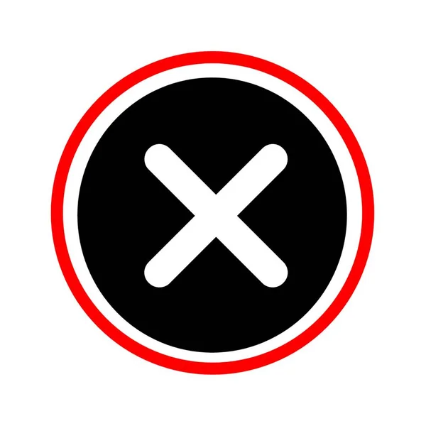 Zamknij Krzyż Usuń Ikonę Symbolu — Zdjęcie stockowe