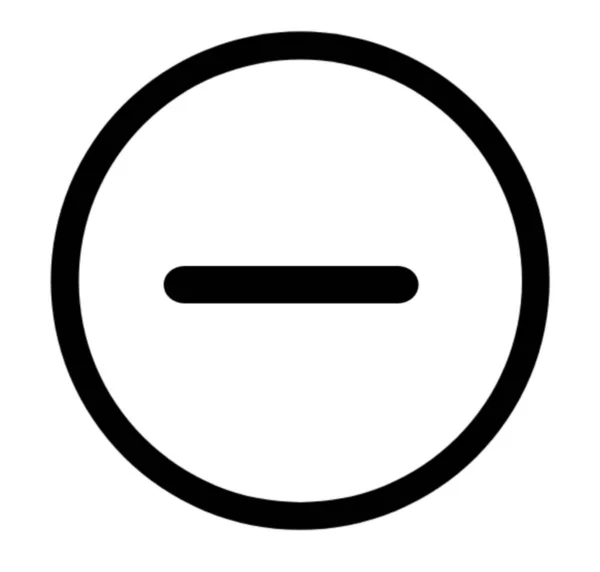 Icône Moins Cercle Symbole Négatif — Photo