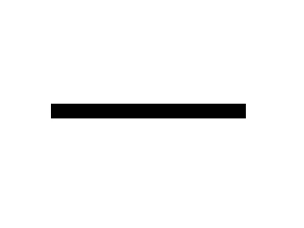 白で隔離された黒のマイナス記号 — ストック写真