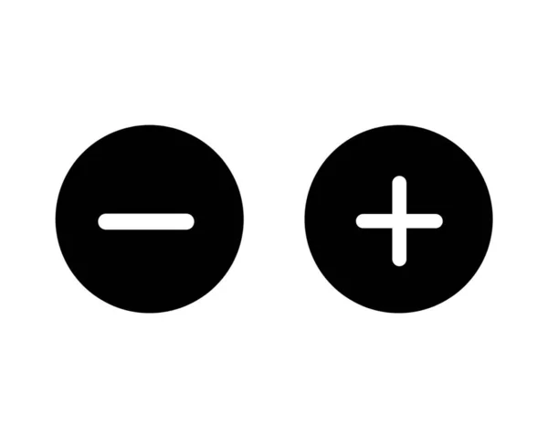 マイナスプラス円のアイコンまたは正と負の記号 — ストック写真