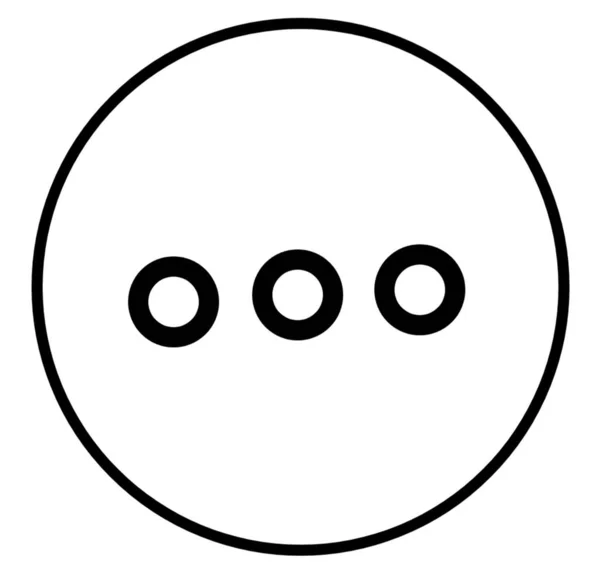 Menu Three Dots Continue Horizontal Icon — Stock Photo, Image