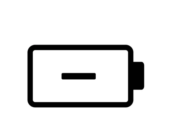 負のシンボルを持つバッテリーマイナスアイコン 携帯電話のバッテリー — ストック写真