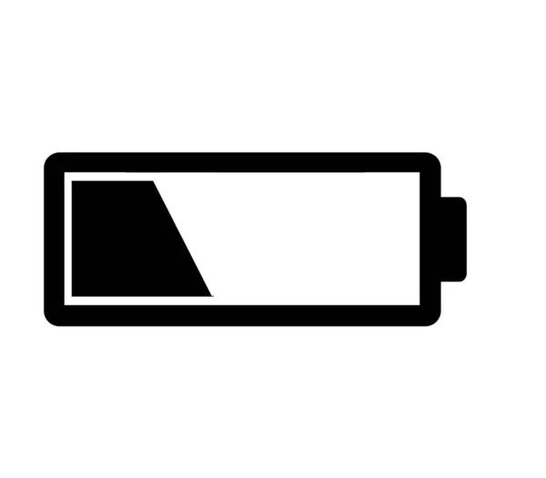 Ikona Baterii Niskim Naładowaniu — Zdjęcie stockowe