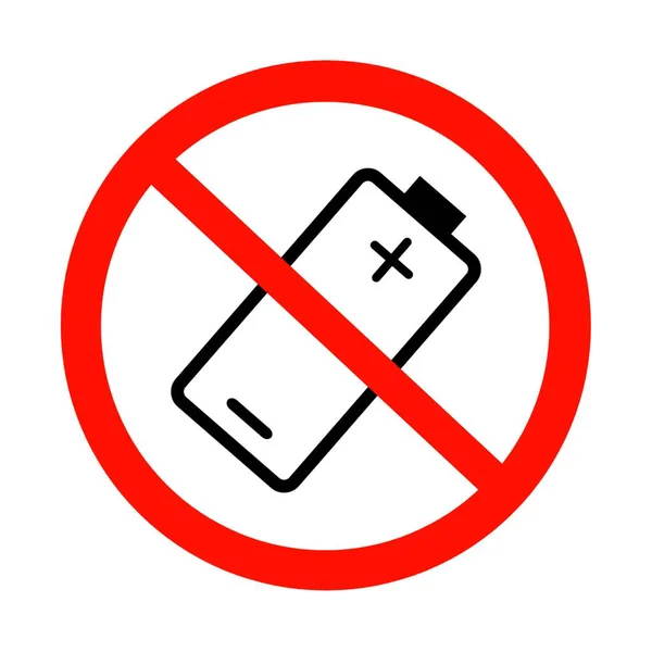 Brak Ikony Znaku Baterii — Zdjęcie stockowe