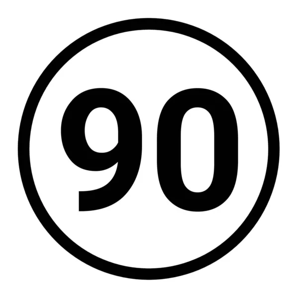 Tempolimit Verkehrszeichen Oder Nummer Mit Kreis — Stockfoto