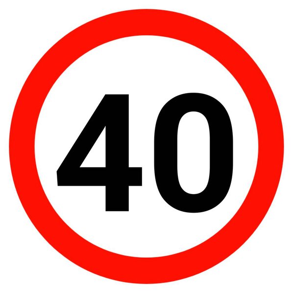 Speed limit 40 icon 