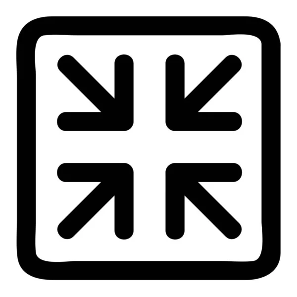 Minimieren Verkleinern Pfeil Symbol — Stockfoto