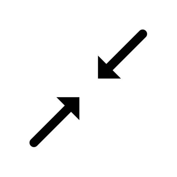 Minimieren Verkleinern Pfeil Symbol — Stockfoto