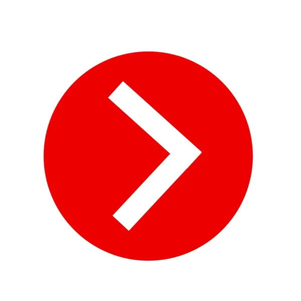 Sağ Sembol Daire Simgesi Kırmızı Simgesi — Stok fotoğraf