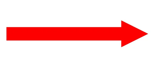 Ikona Czerwona Strzałka Prawo — Zdjęcie stockowe