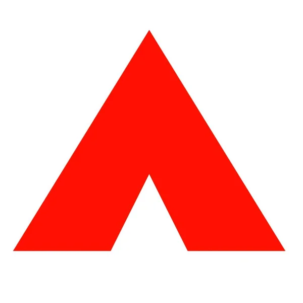 Значок Стрілкою Вгору Червоному Трикутнику — стокове фото