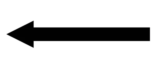Чорна Ліва Піктограма Стрілки — стокове фото