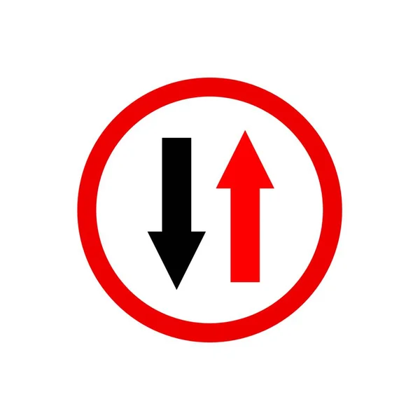 上下の矢印のアイコン 赤い矢印 黒の矢印のアイコン — ストック写真