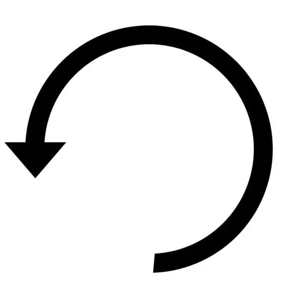 Circular Counter Clockwise Arrow Icon — Stock Photo, Image