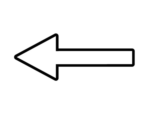 Izquierda Delineado Icono Flecha — Foto de Stock