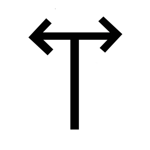Pfeil Zwei Richtungen Pfeil Nach Links Und Rechts — Stockfoto
