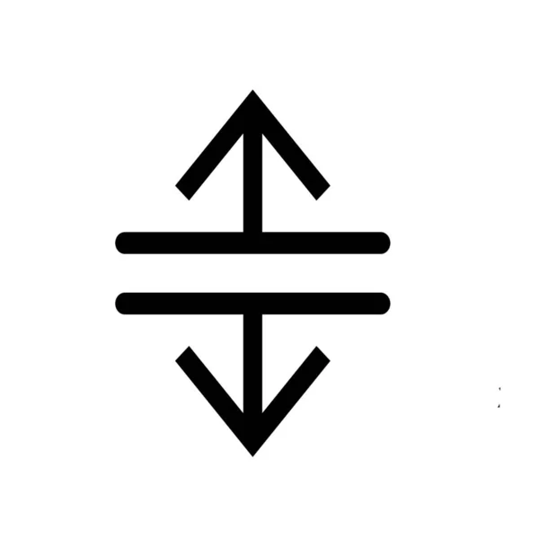 Vertikales Pfeil Symbol Erweitern — Stockfoto
