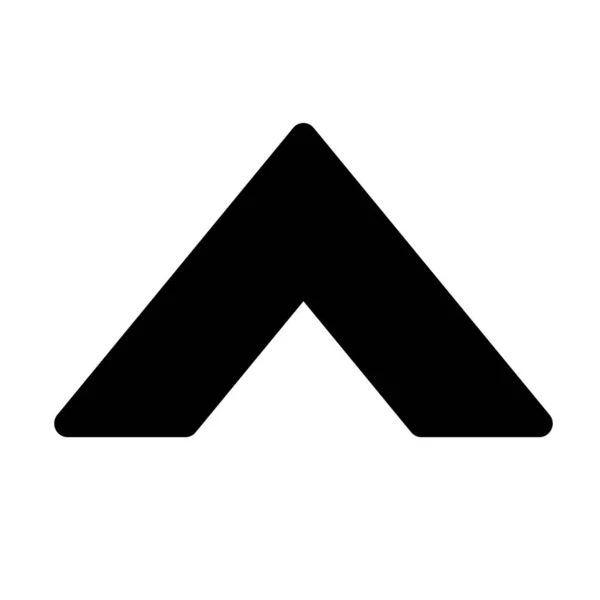 Triángulo Negro Flecha Arriba Icono —  Fotos de Stock