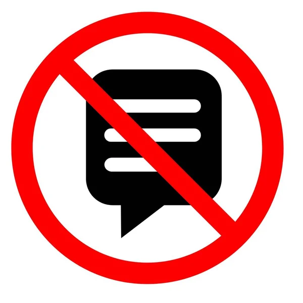 Ningún Icono Chat Señal Chat Prohibida — Foto de Stock