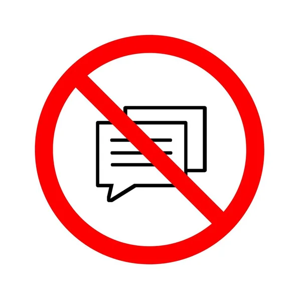 Kein Chat Symbol Oder Verbotenes Chat Zeichen — Stockfoto