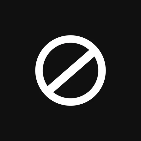 Bloque Prohibido Prohibición Icono Signo —  Fotos de Stock