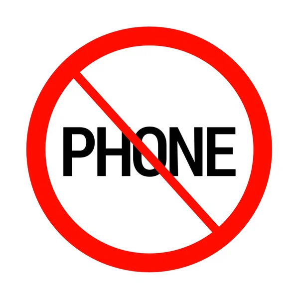 Tiltott Telefon Ikon Tiltott Jel Nincs Telefon Telefon Nem Megengedett — Stock Fotó