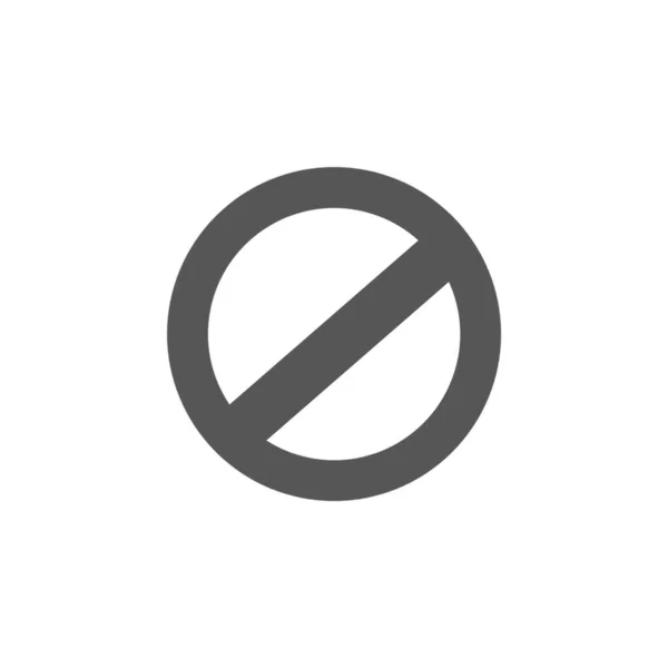 Verboten Verboten Blockiert Verboten Zeichen Schwarzes Symbol — Stockfoto