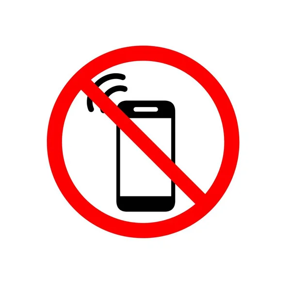 Nincs Mobiltelefon Ikon Vagy Tiltott Mobiltelefon Ikon — Stock Fotó