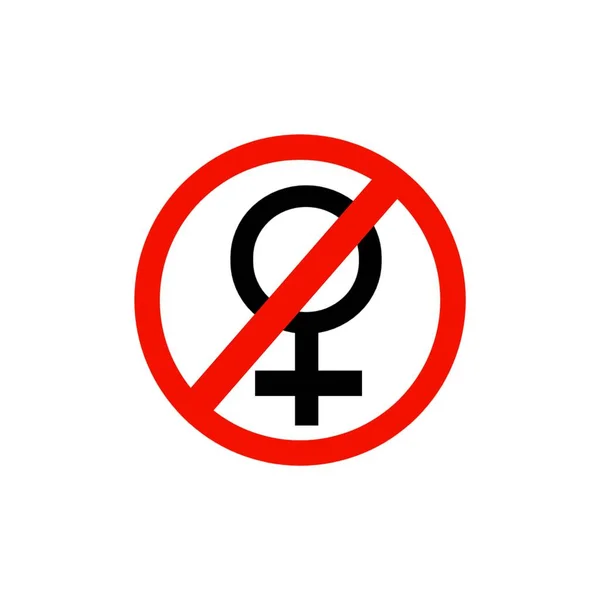 Signo Restricción Símbolo Femenino —  Fotos de Stock