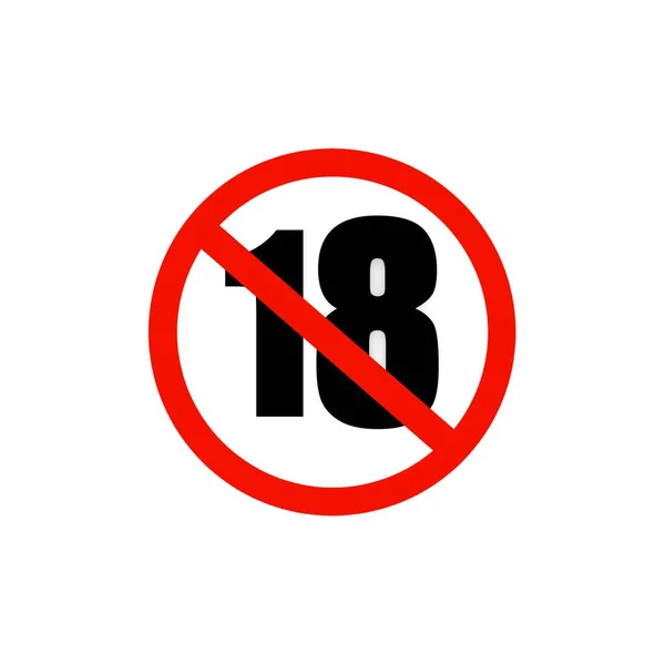 Eighteen Years Old Icon Age Restriction Sign — Stock Photo, Image