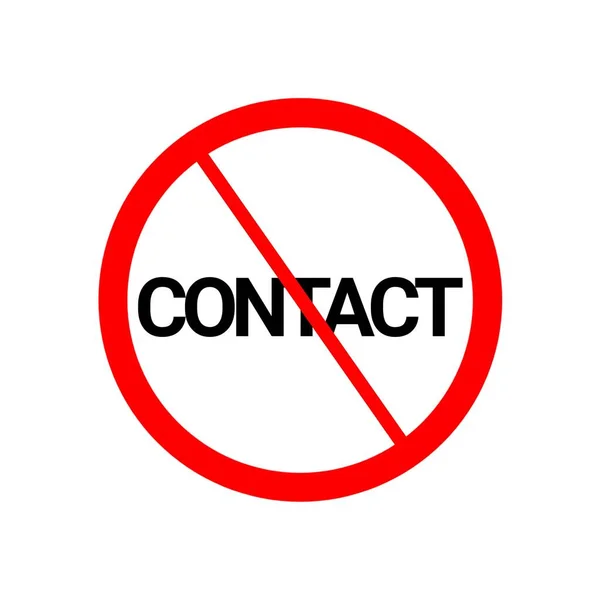 Brak Ikony Kontaktu Zakazany Znak — Zdjęcie stockowe