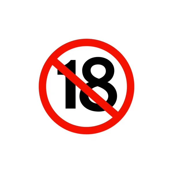 18歳のアイコン 禁止記号 年齢制限記号なし — ストック写真