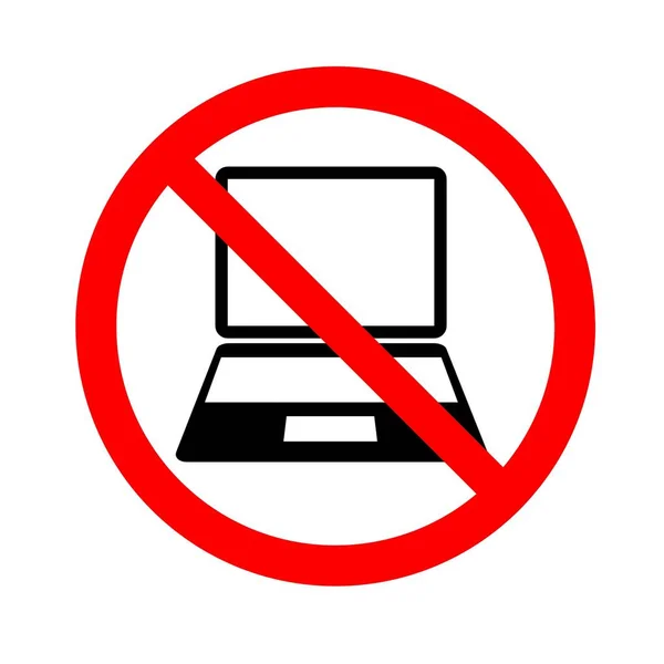 Nincs Laptop Számítógép Ikon — Stock Fotó