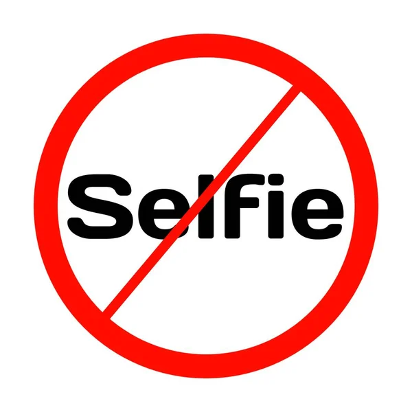 Brak Ikony Selfie Zakazany Znak — Zdjęcie stockowe