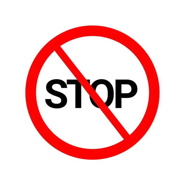 Geen Stopteken Pictogram Verboden Stopteken — Stockfoto