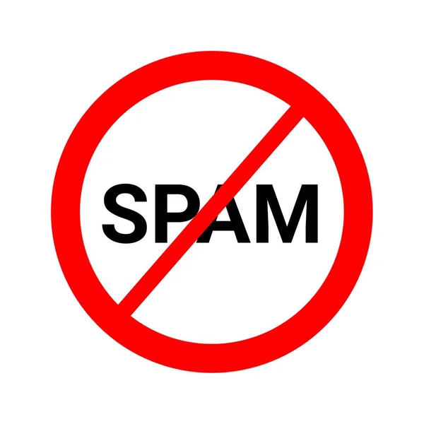Geen Spam Icoon Verboden Spam Teken — Stockfoto