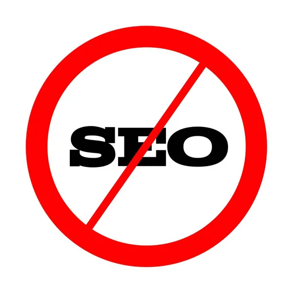 Brak Ikony Znaku Seo Zakazany Znak — Zdjęcie stockowe