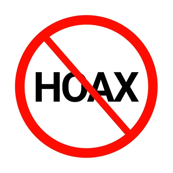 Geen Hoax Teken Icoon Verboden Teken — Stockfoto