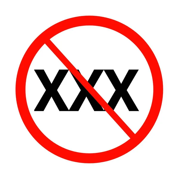 Απαγορευμένο Εικονίδιο Πρόσημου Xxx — Φωτογραφία Αρχείου