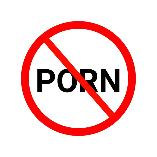 Nincs Pornó Ikon Tiltott Pornó Jel Ikon — Stock Fotó