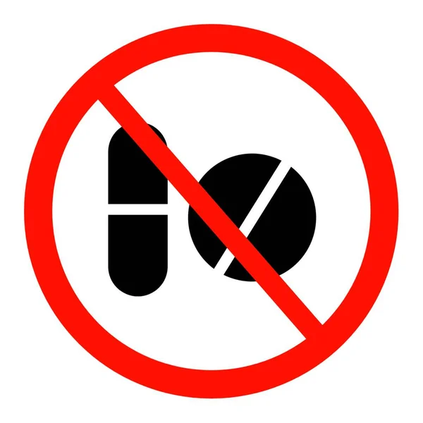 Förbjudna Droger Ikon Förbjudet Tecken Inga Droger Ikon — Stockfoto
